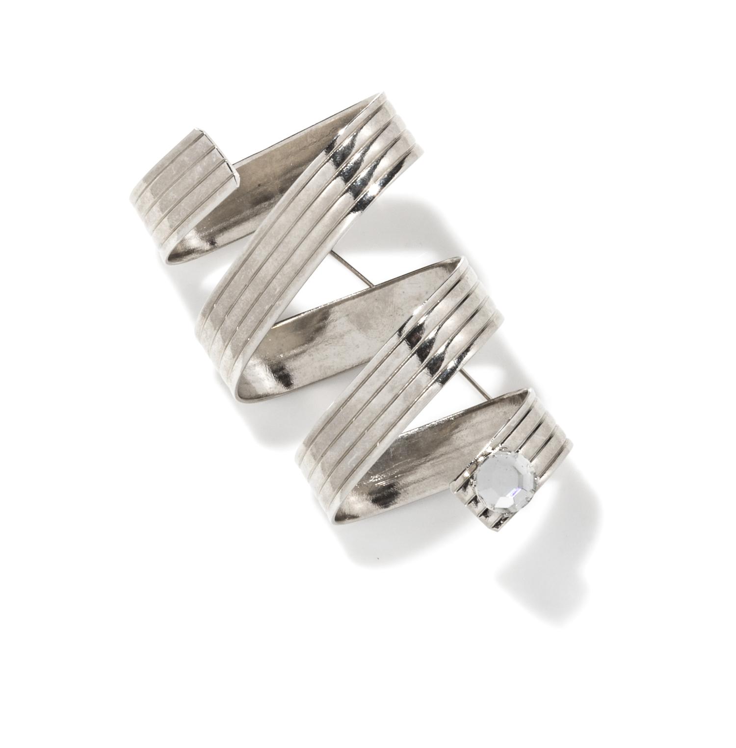 A Gianni Versace Geometric Brooch, 2.5" x 3.5".