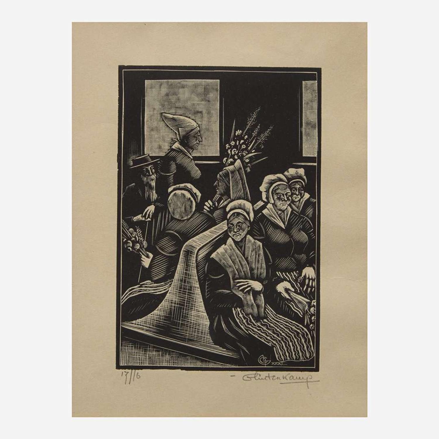 Henrik Glintenkamp (American, 1887-1946) A group of Four (4) Woodcuts