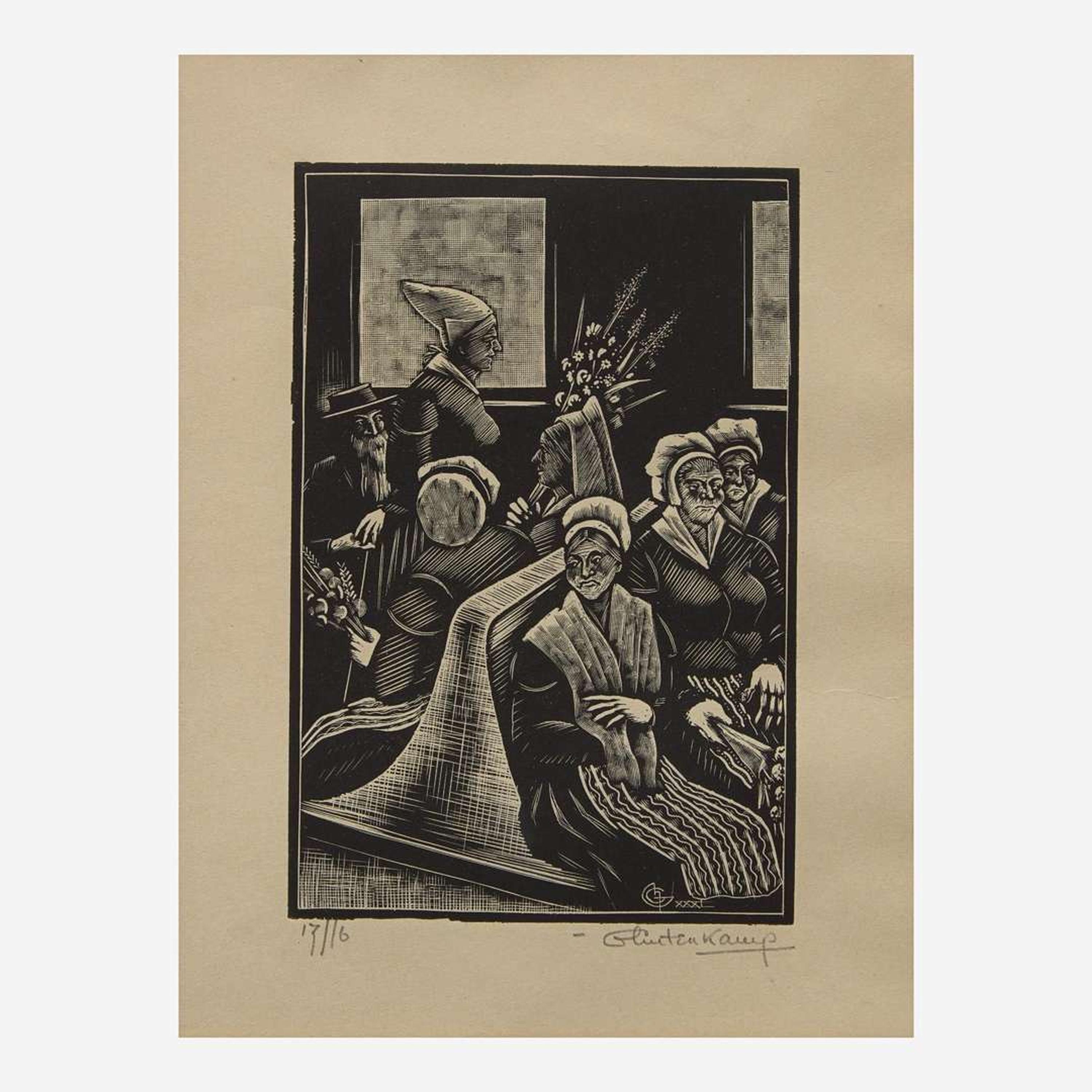 Henrik Glintenkamp (American, 1887-1946) A group of Four (4) Woodcuts