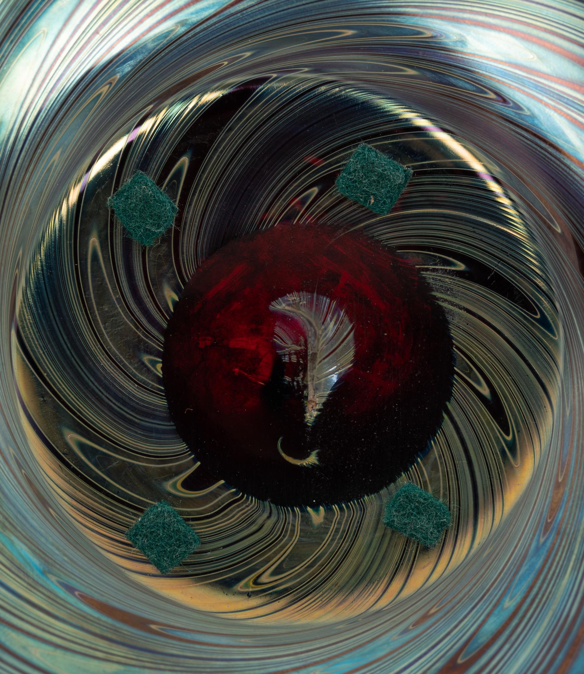 An Iridescent Glass Vase