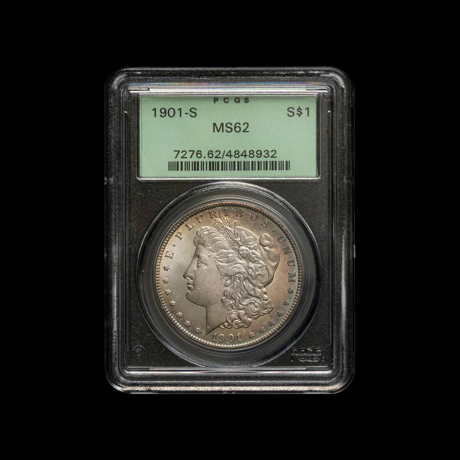 A 1901-S Morgan $1 Coin (PCGS MS62)
