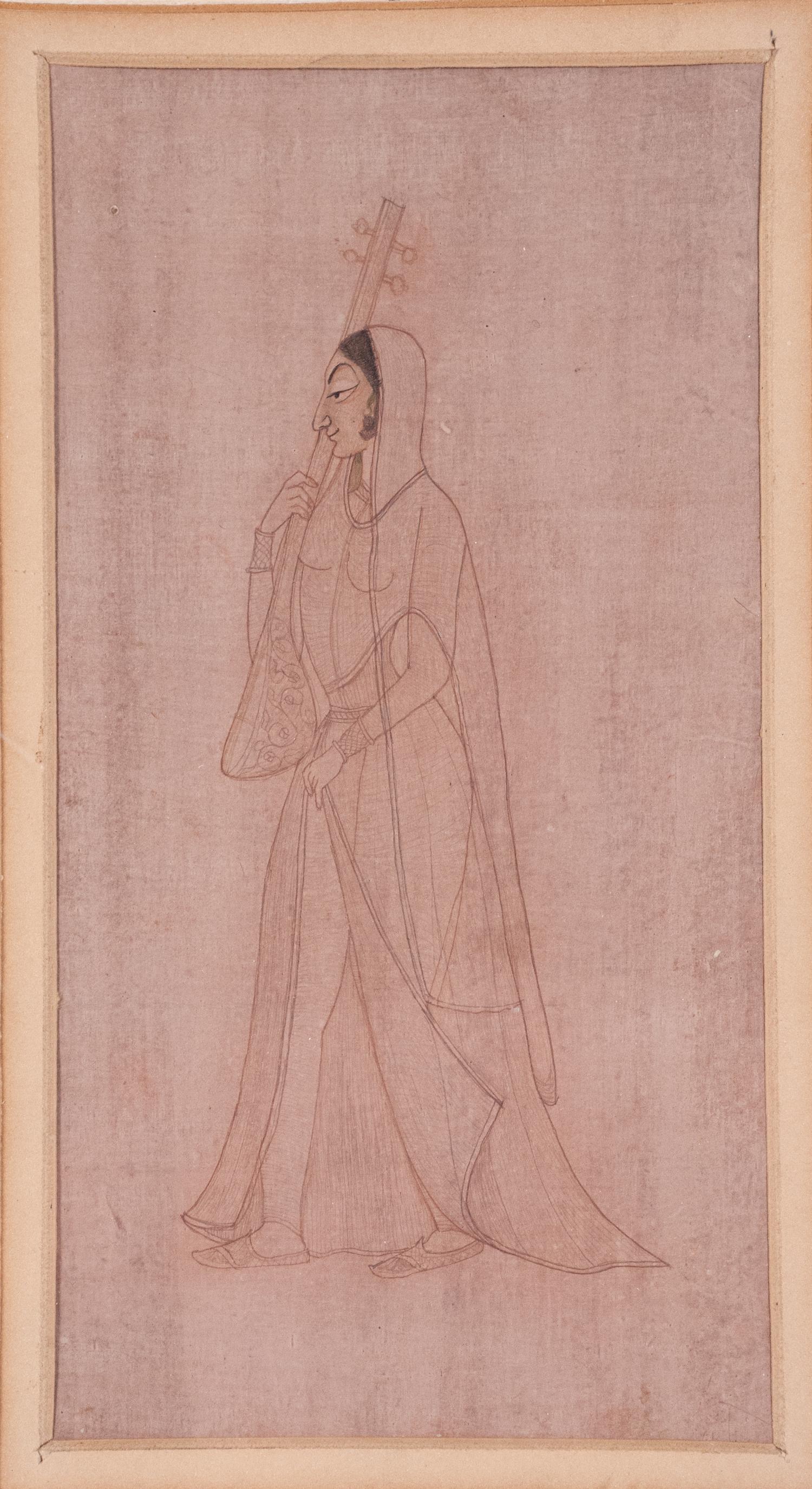 Four Indian Miniature Drawings