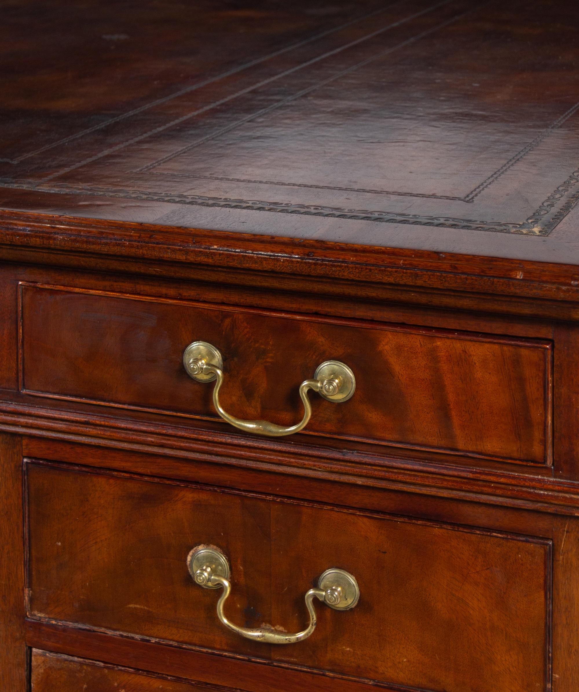 A George III Mahogany Partners Desk