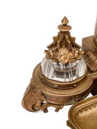 A French Gilt Bronze Figural Standish