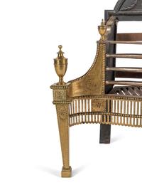 A George III Brass and Steel Firegrate