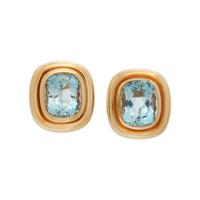TIFFANY & CO., PALOMA PICASSO, YELLOW GOLD AND AQUAMARINE EARRINGS