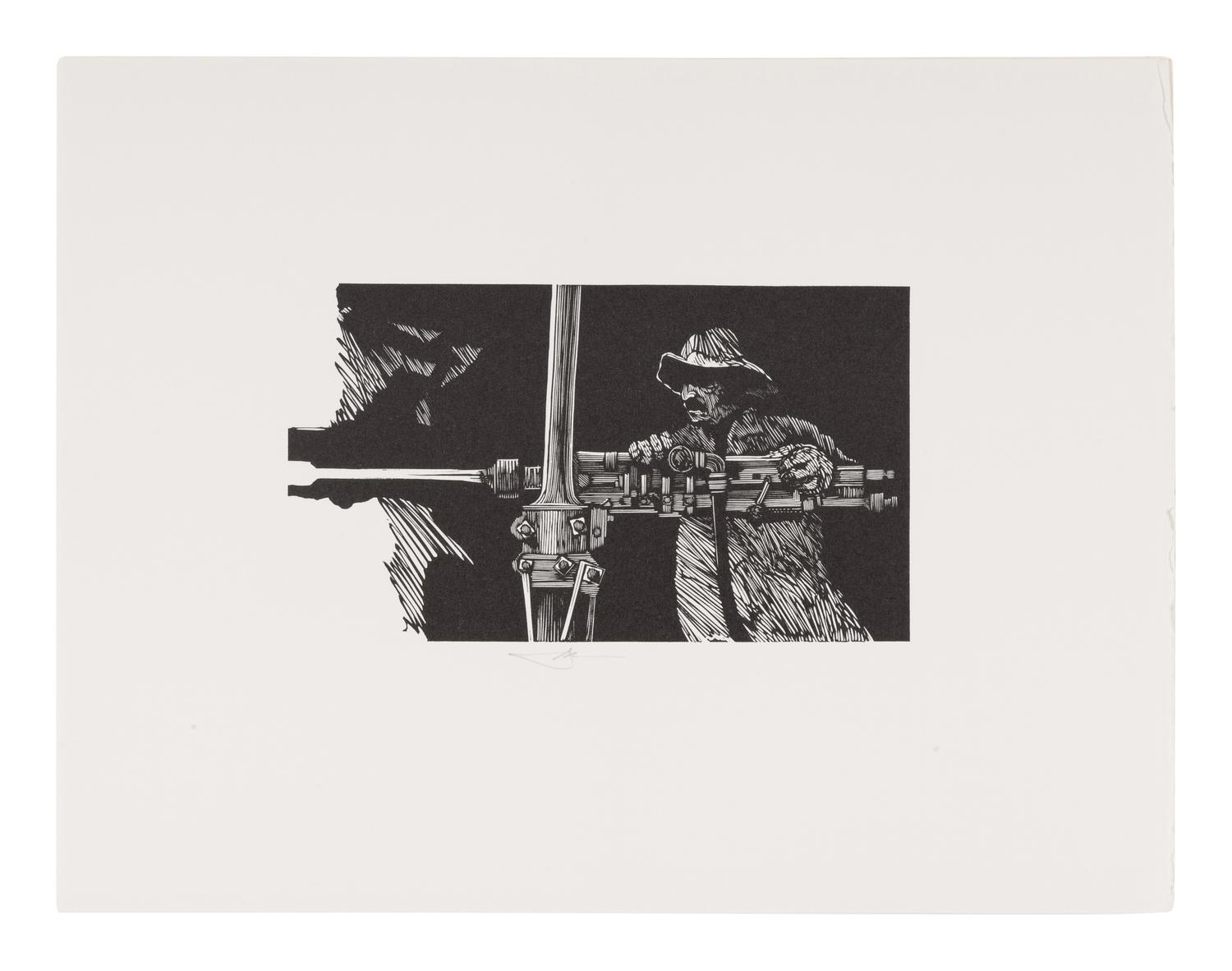 [ARUNDEL PRESS]. MOSER, Barry (b.1940). Gold Rush . Los Angeles: Arundel Press, 1985.