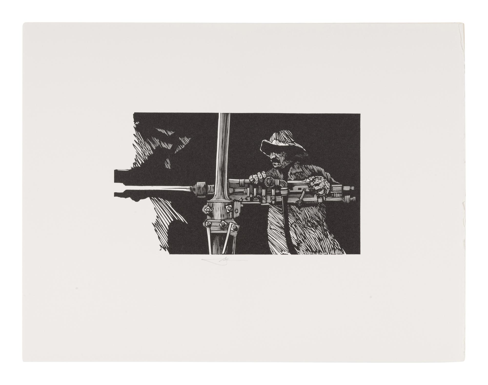 [ARUNDEL PRESS]. MOSER, Barry (b.1940). Gold Rush . Los Angeles: Arundel Press, 1985.
