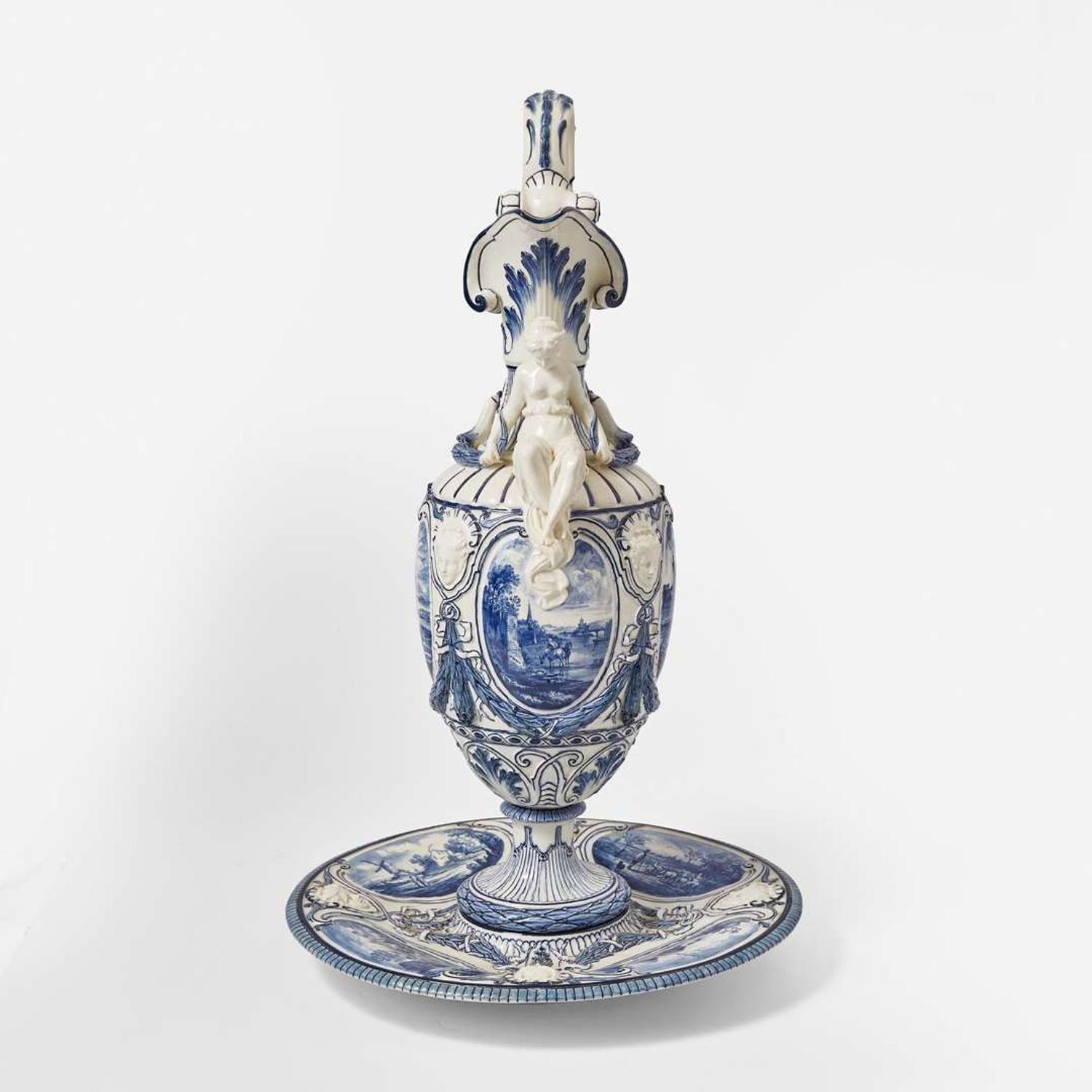 A Monumental Renaissance-Style Ewer and Stand UK, 1870s