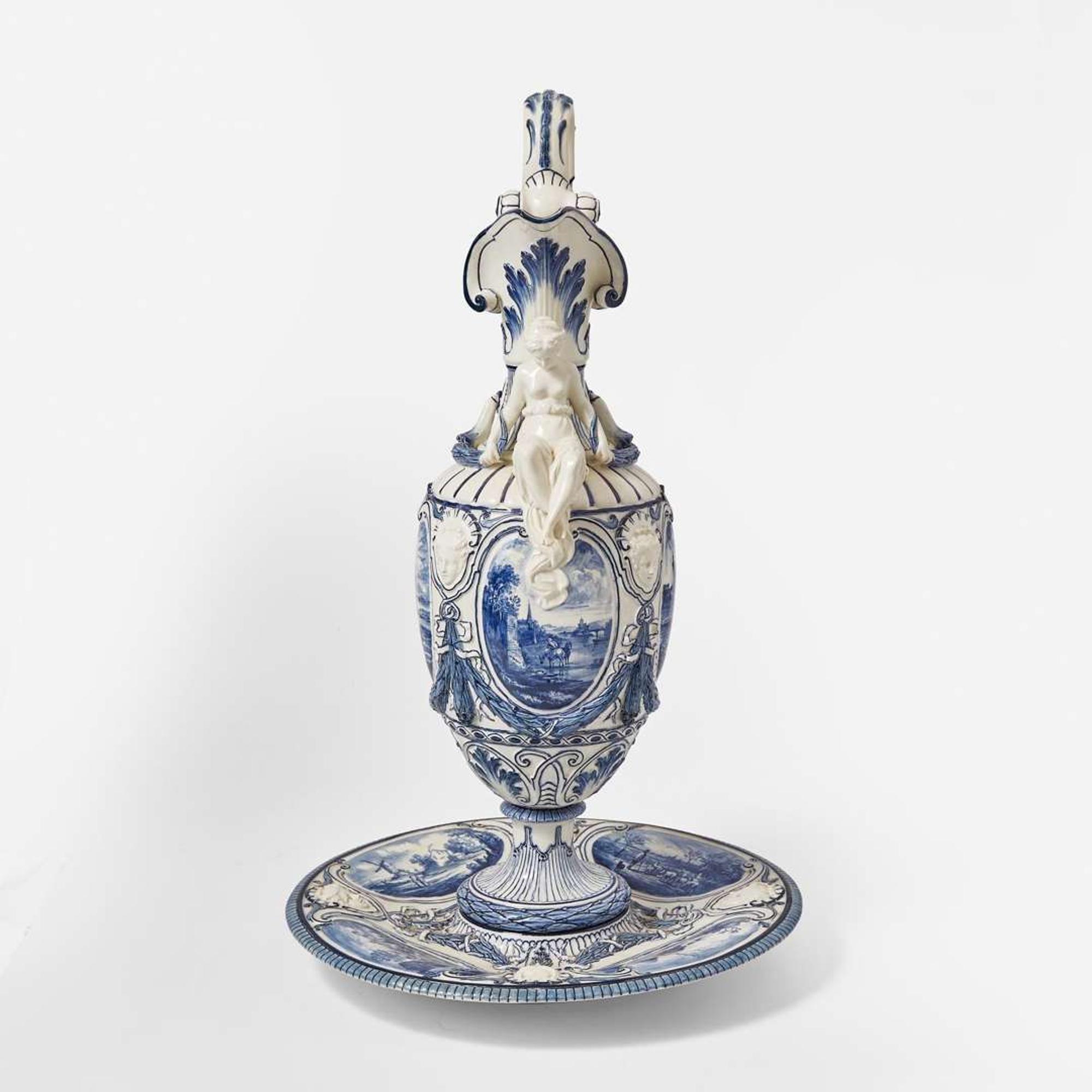A Monumental Renaissance-Style Ewer and Stand UK, 1870s
