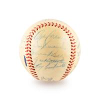 A 1948 Brooklyn Dodgers Team Signed Autograph Baseball Including Jackie Robinson and Roy Campanella (Beckett Authentication Services) - 21 Signatures