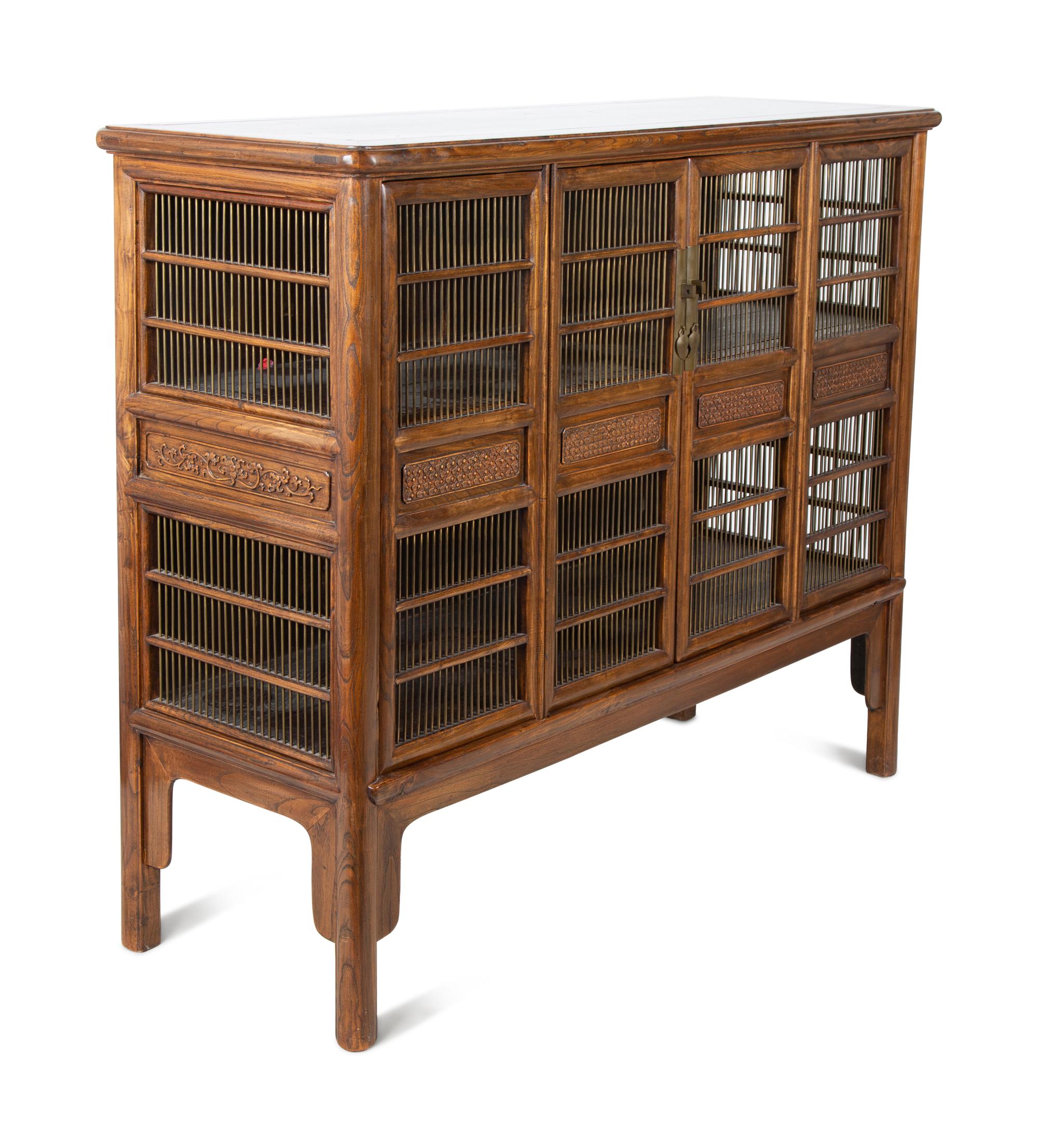 A Large Chinese Hardwood Scroll Cabinet — EARLY 20TH CENTURY