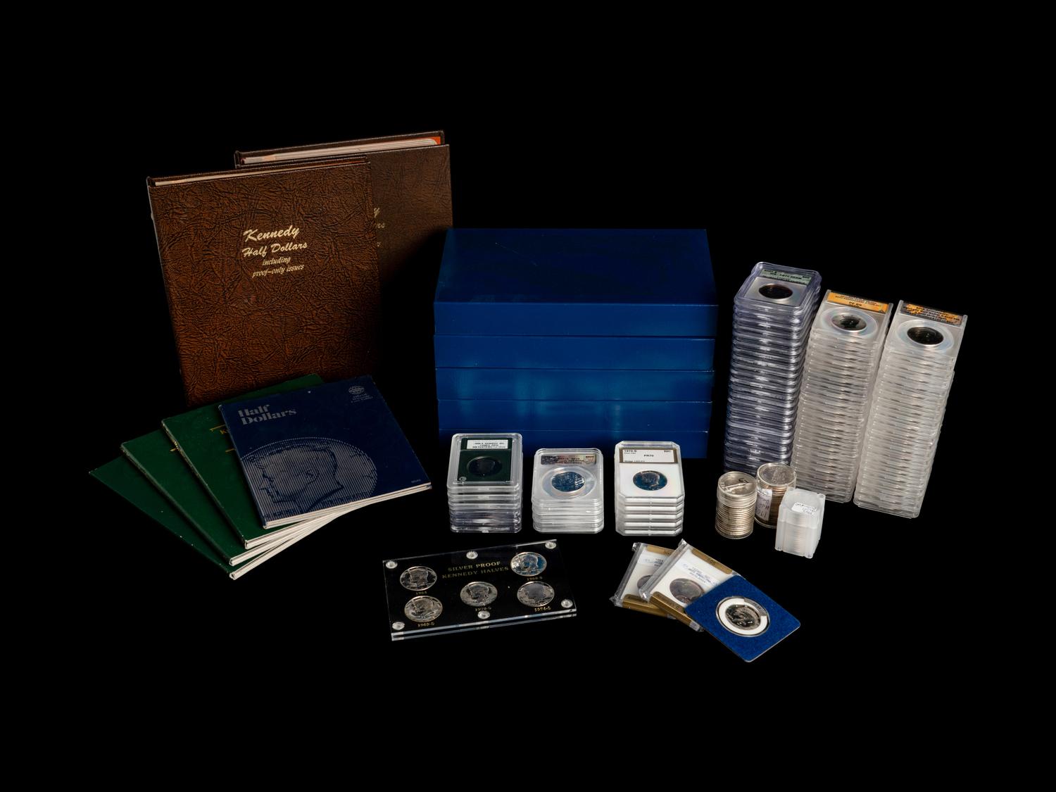 A Large Collection of John F. Kennedy 50c Proof and Coins