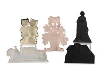 Five Figural Cast Iron Doorstops