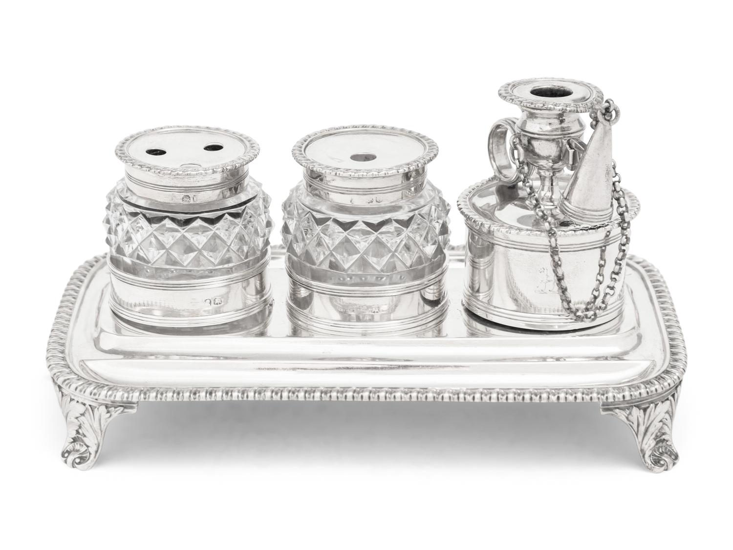A George III Silver Standish