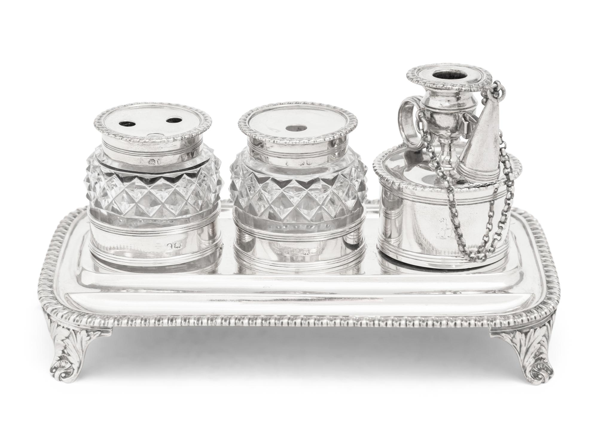 A George III Silver Standish