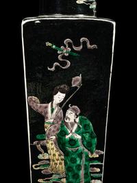 A Famille Noire Porcelain 'Immortals' Vase