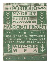 Milwaukee WPA Handicraft Project Blockprinted Textile Sample Book, 1940s