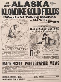 [GOLD MINING]. All About Alaska The....Kondike Gold Fields and the Wonderful Talking machine to Klondike and Return. Chicago: Sears, Roebuck & Co., [1898].
