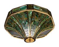 A Leaded Glass Hanging Fixture