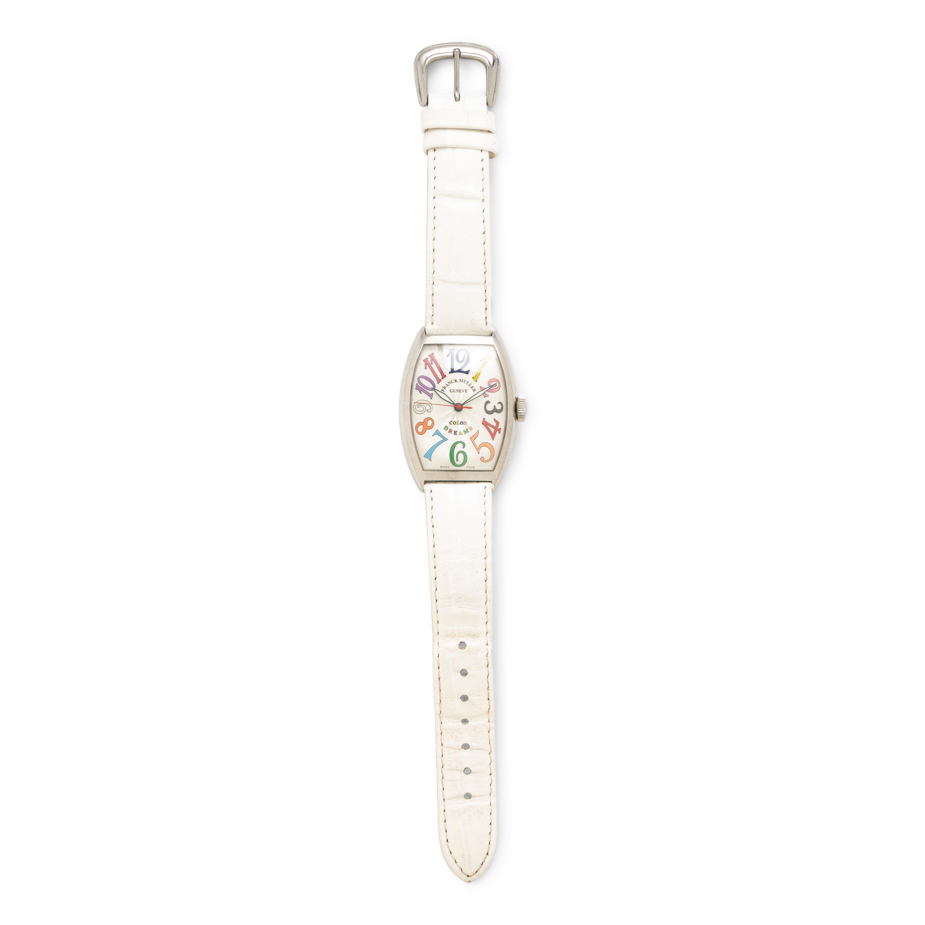Frank Muller, Ref. 5850 SC, Stainless Steel 'Cintrée Curvex' 'Color Dreams' Watch
