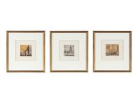 A Group of Nine Cityscape Etchings