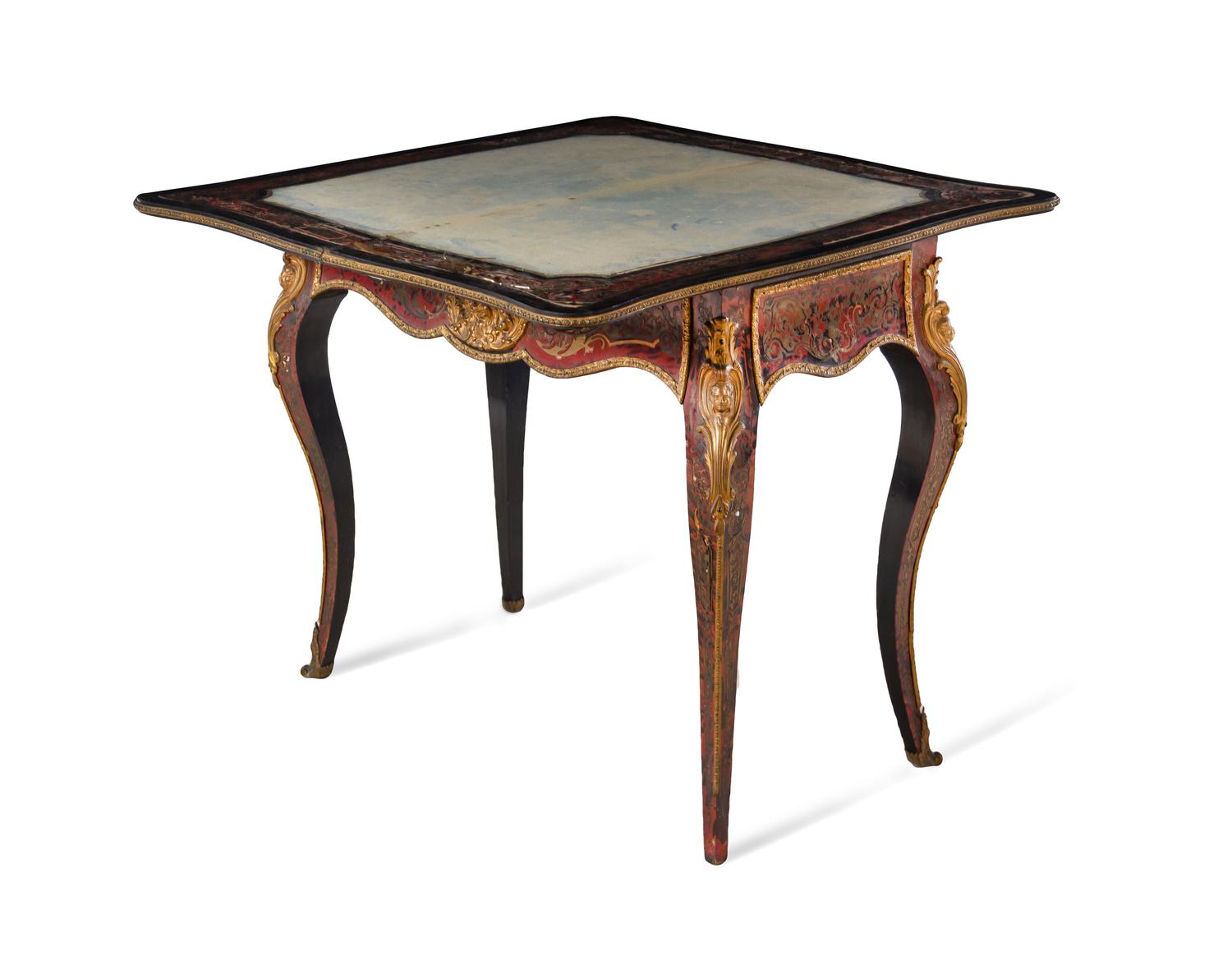 A Napoleon III Gilt Bronze Mounted Boulle Marquetry Game Table