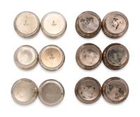 Eighteen American Silver Salt Cellars and Twelve Associated Silver Salt Spoons