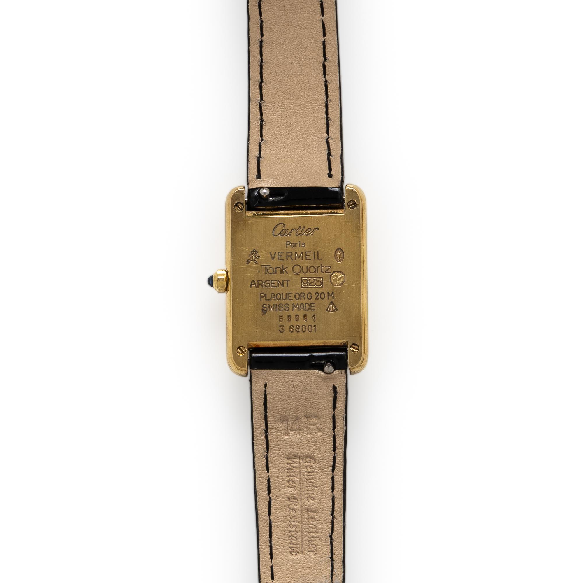 Cartier, Ref. 366001, 'Must de Cartier' Vermeil Tank Watch