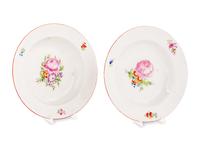 A Pair of Popov Factory Porcelain Soup Plates
