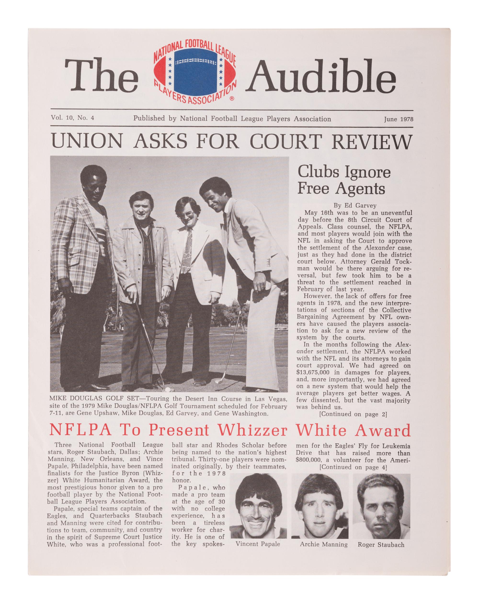 A Vintage 1978 NFLPA Banquet Multi Signed (31 Signatures) Autograph Football Including Walter Payton and Roger Staubach Period Signatures (Beckett Authentication Services Letter BAS Certified),