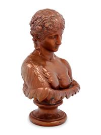 A Cast Copper Bust of Clytie