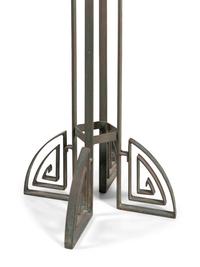 An Art Deco Stone-Top Iron Side Table
