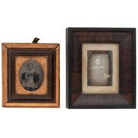 [EARLY PHOTOGRAPHY - PORTRAITURE]. Uncredited portraits of children housed in wall frames, including: