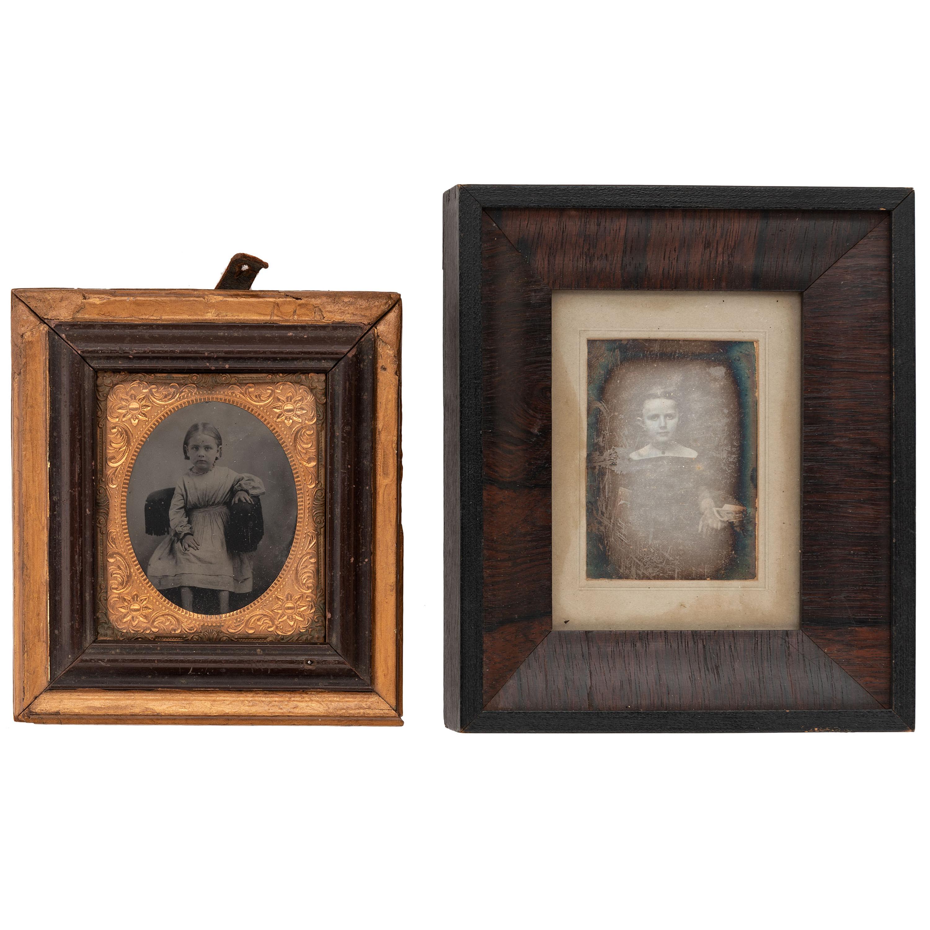 [EARLY PHOTOGRAPHY - PORTRAITURE]. Uncredited portraits of children housed in wall frames, including: