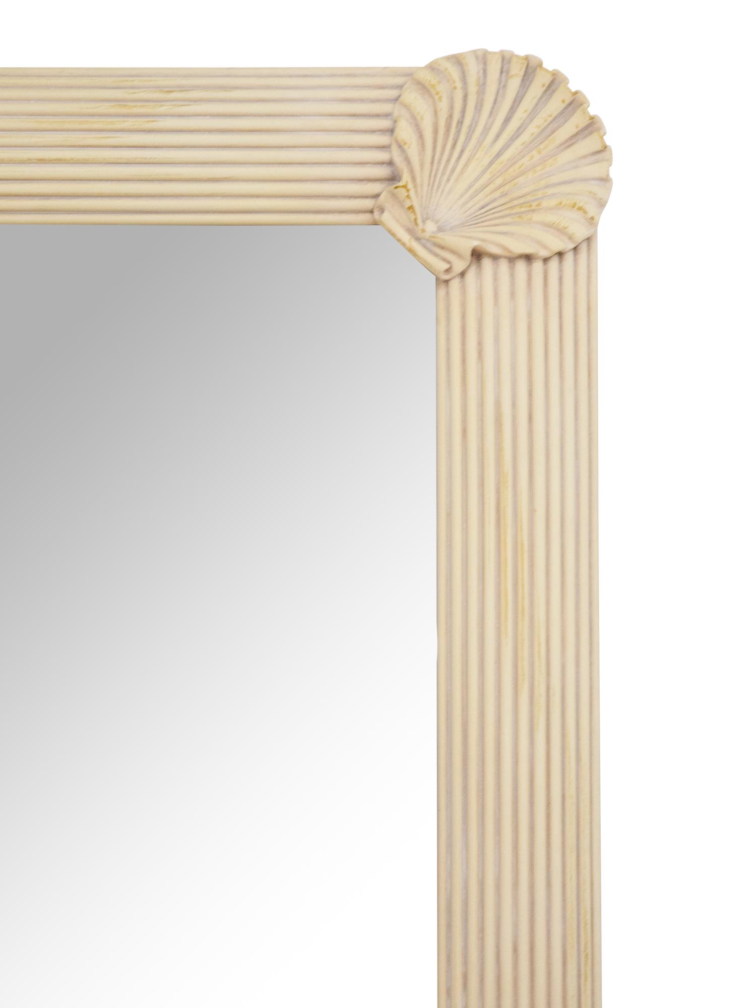 A Scallop Motif Beveled Wall Mirror