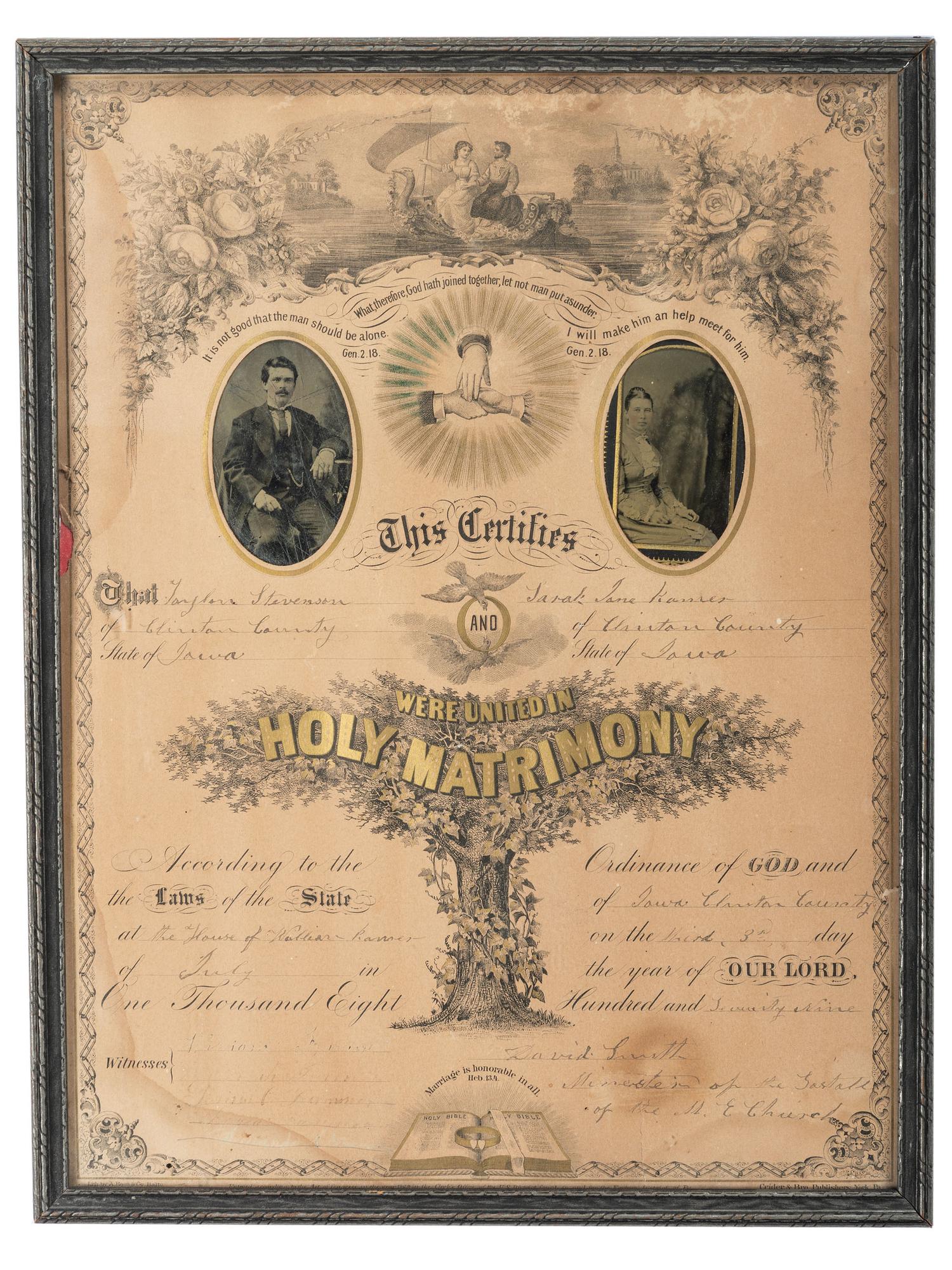 [EARLY PHOTOGRAPHY]. Family photographs, a group of images, prints, and rare ninth plate "Family Case" containing portraits of family members.