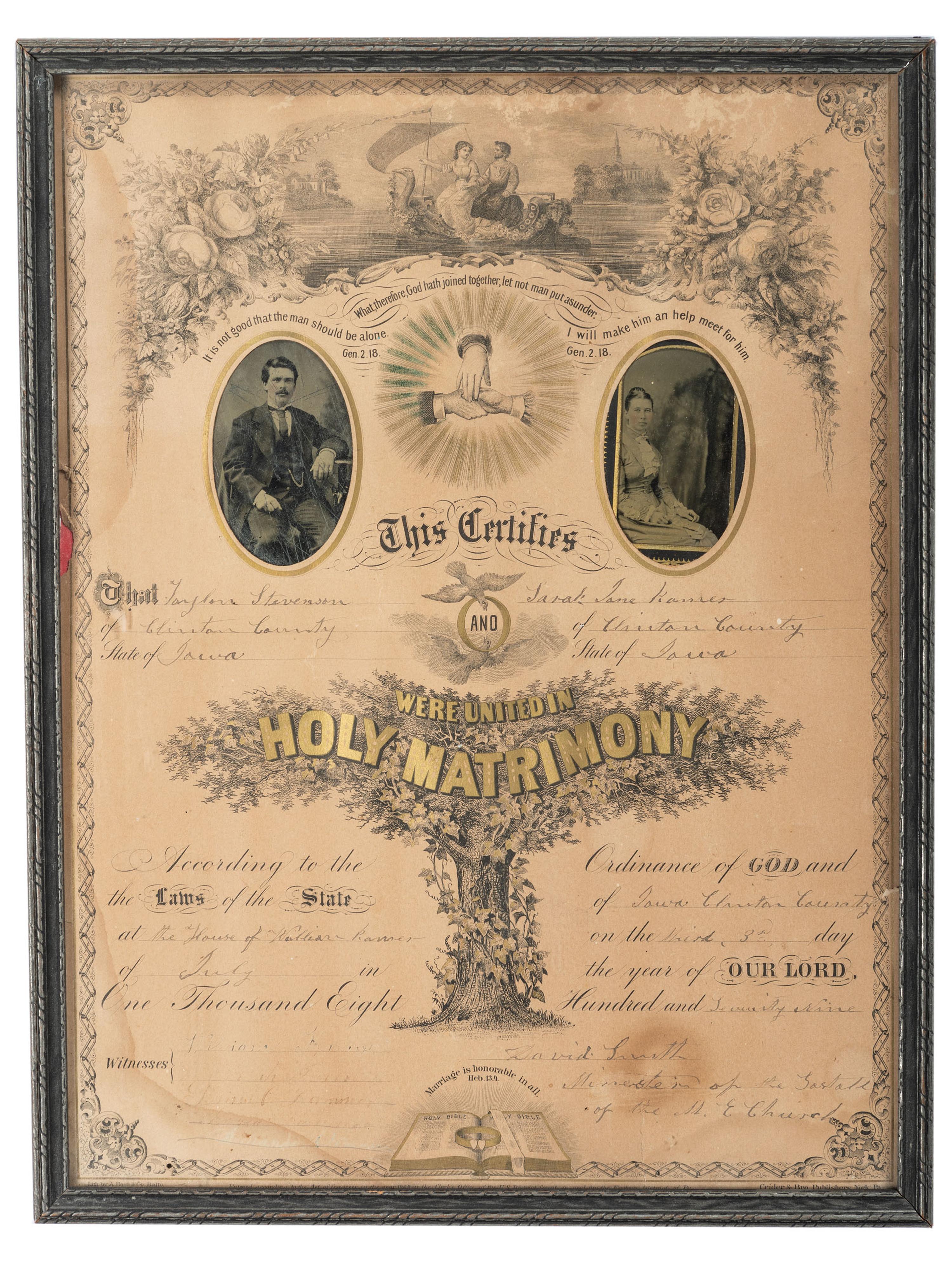 [EARLY PHOTOGRAPHY]. Family photographs, a group of images, prints, and rare ninth plate "Family Case" containing portraits of family members.
