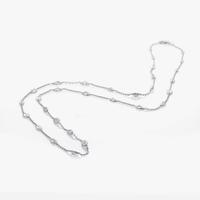 A 14K White Gold and Diamond Necklace