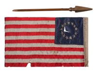 [FLAGS]. 13-star flag made by Betsy Ross' great granddaughter. Ca 1910.
