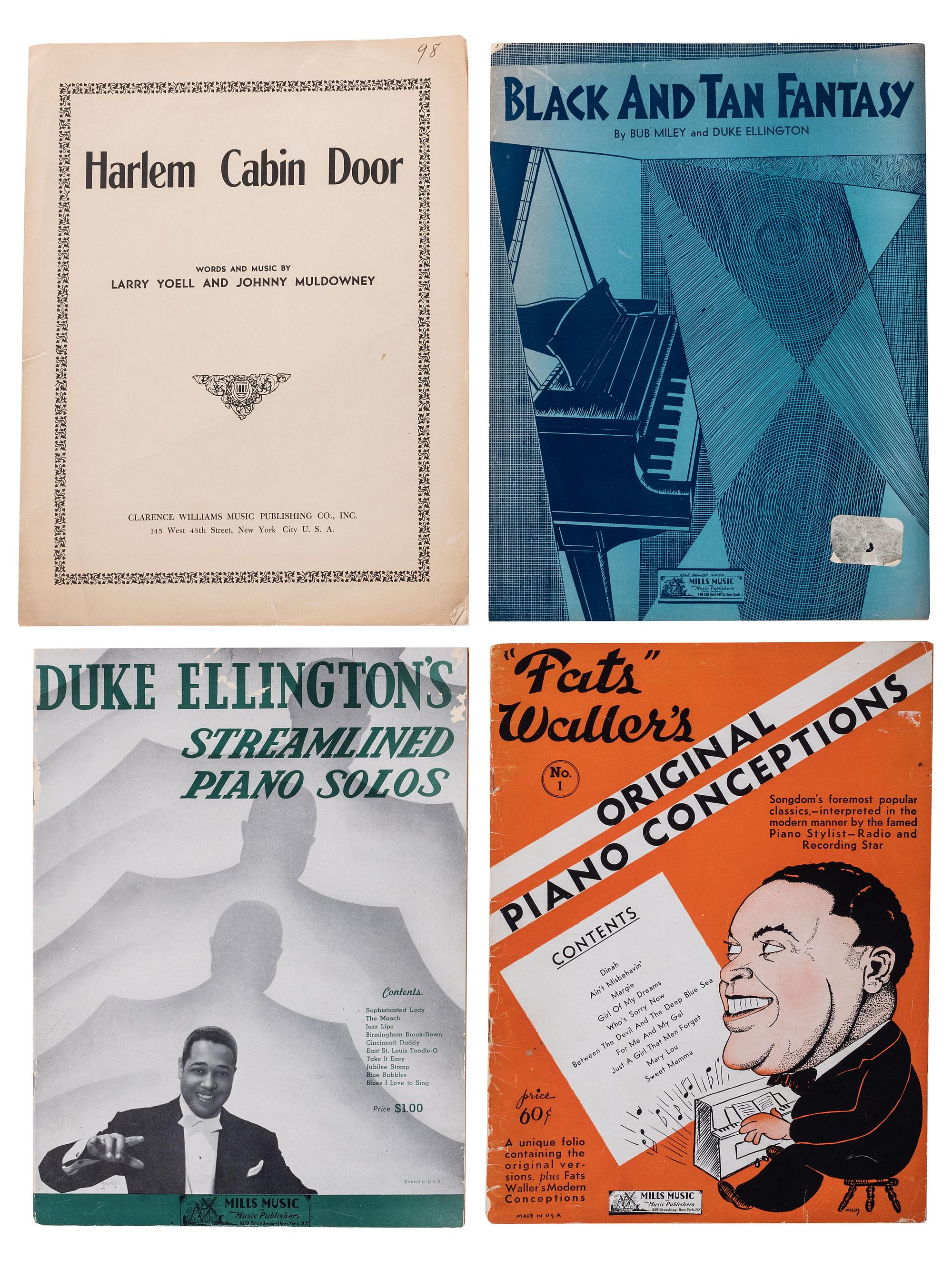 [MUSIC]. A group of photographs, real photo postcards, and sheet music from African American musicians, incl. jazz, from the late 19th and early 20th centuries.