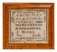 Six Needlework Embroidered Schoolgirl's Samplers