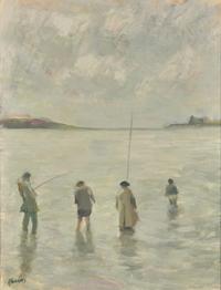 Asparagus Lady , Four Fishermen , and Napoleon on a Horse (a group of three works)