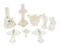 A Collection of Belleek Sculptural Articles Height of tallest 9 1/2 inches. — SIXTH GREEN MARK (1965-1980) AND LATER
