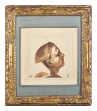 The Head of a Man in Profile, Looking Up
