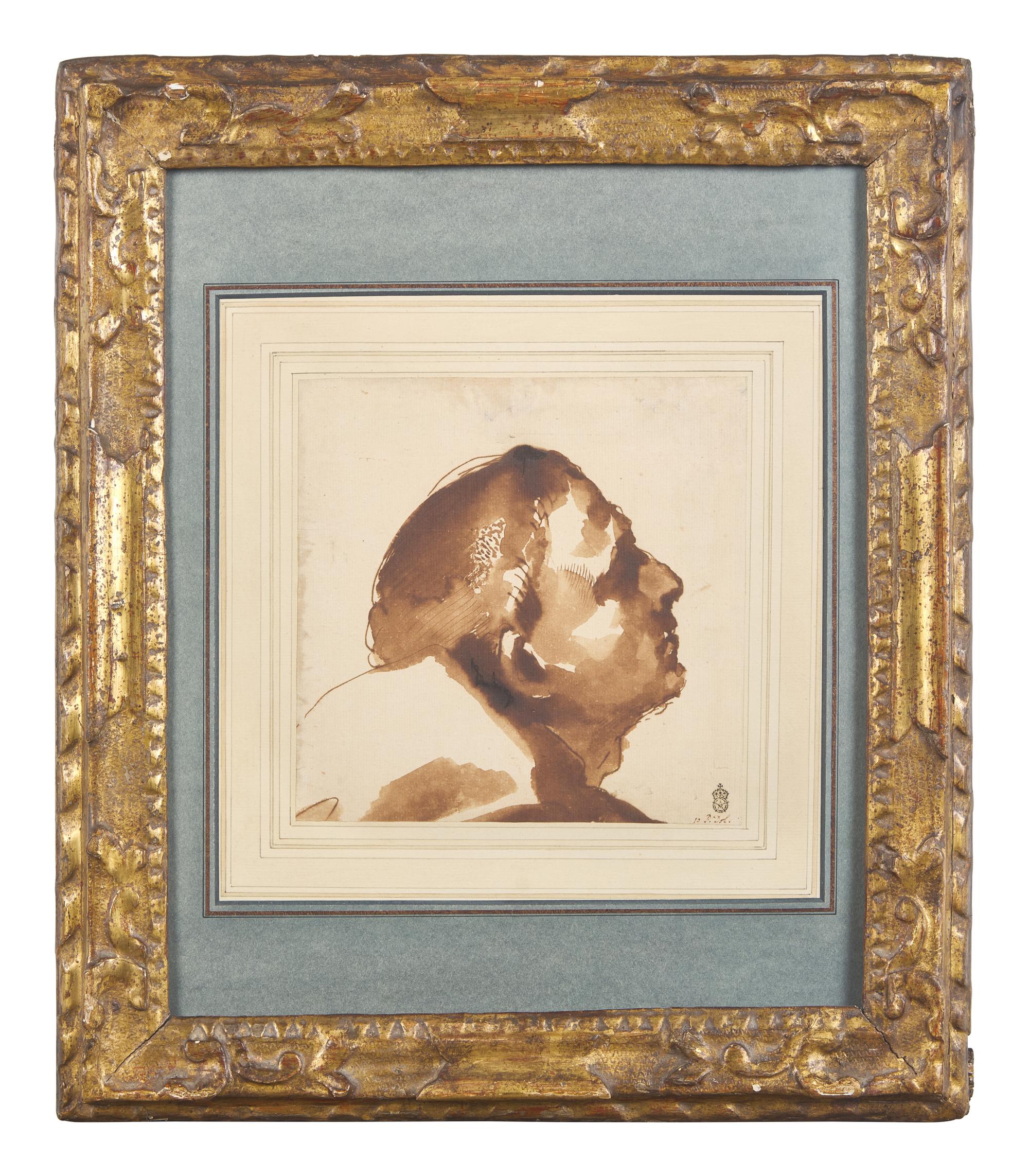 The Head of a Man in Profile, Looking Up