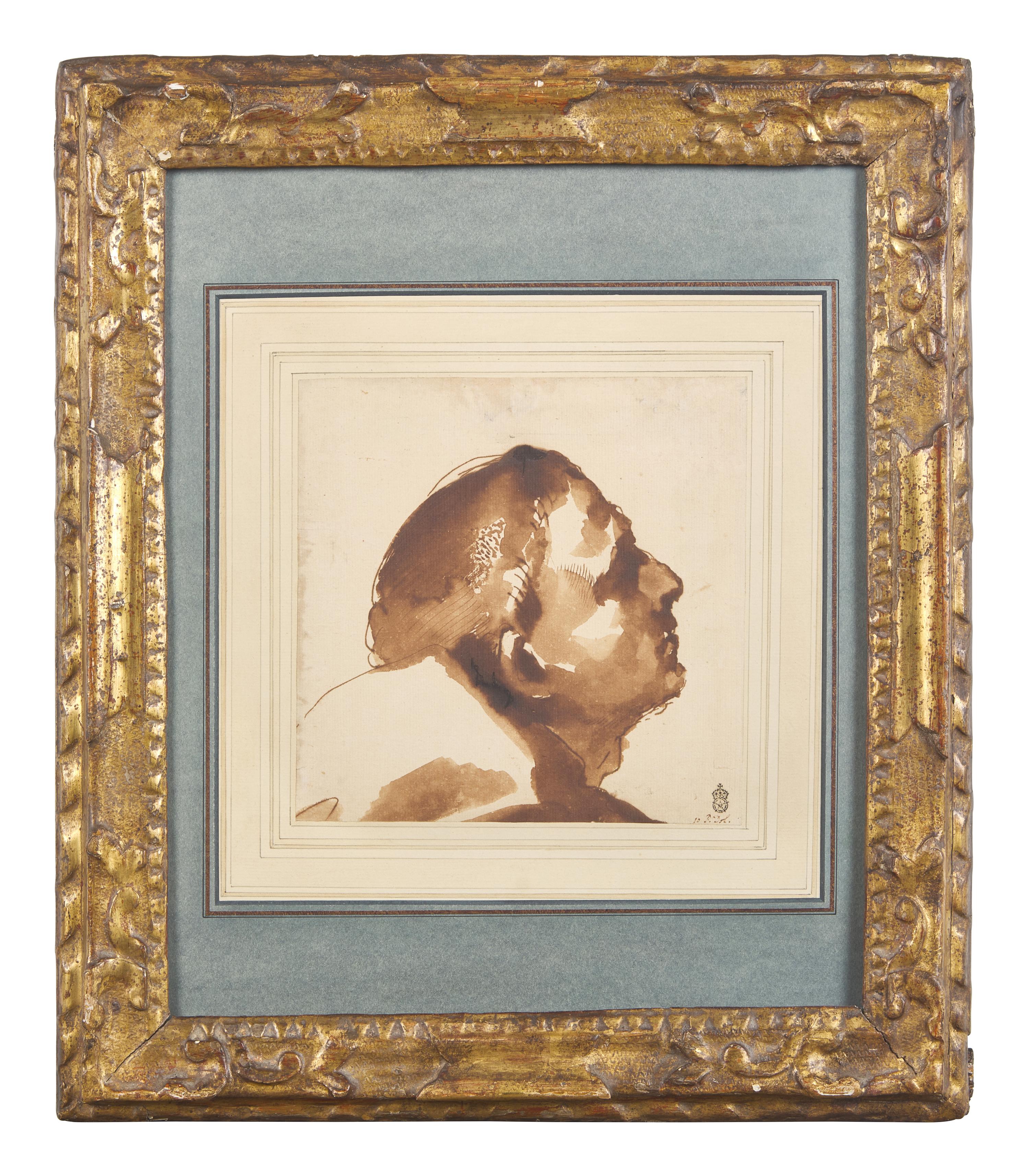 The Head of a Man in Profile, Looking Up