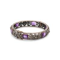 AMETHYST AND DIAMOND BANGLE BRACELET