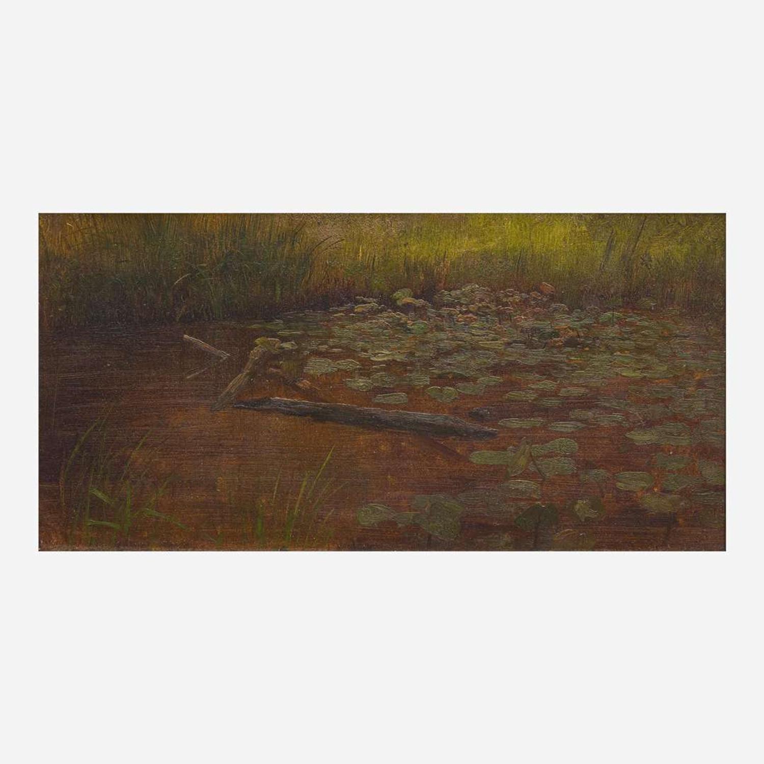 Albert Bierstadt (1830-1902) Study of Water Lilies