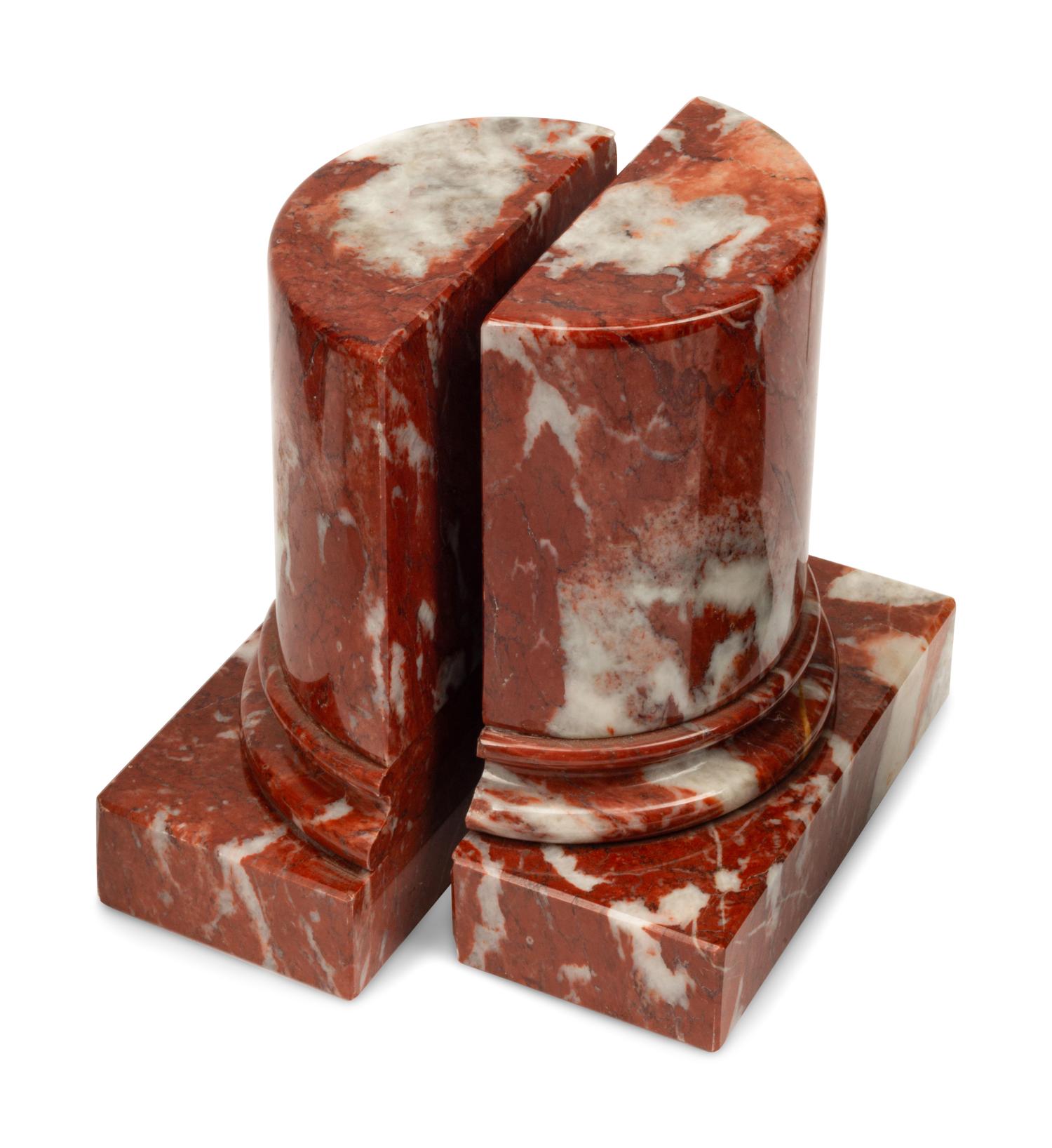 A Collection of Grand Tour Style Marble, Malachite and Rock Crystal Table Ornaments